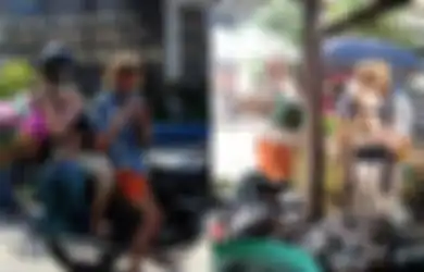 Viral Video! Bule Rusia Terjebak di Tengah Pandemi Covid-19, Terpaksa Ngamen Bawa Anak Balitanya Saat Berada di Lombok