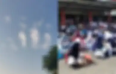 Ajaib, Langit Pondok Gontor Dihiasi Awan Menyerupai Lafaz Allah, Tiba-tiba Satu Santri Dinyatakan Sembuh Setelah Terinfeksi Corona, Begini Kronologinya