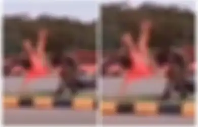 Dibanting Anggota TNI ke Trotoar, Pembalap Liar Ini Langsung Lari Menghindar, Videonya Viral di Media Sosial