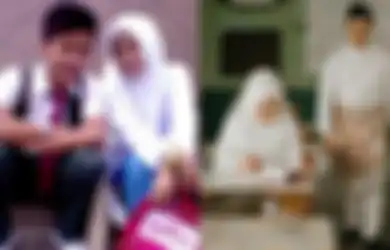 Patahkan Mitos 'Cinta Monyet', Sejoli Teman SMA Ini Buktikan Komitmen Cintanya Berhasil Dibawa Sampai Pelaminan, Gedung Sekolah dan Guru Jadi Saksi Saat Menikah