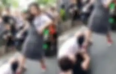 Amarahnya Tak Tertahan, Istri Sah Ini Tanpa Ampun Hajar hingga Telanjangi Pelakor di Depan Umum, Sang Suami Malah Lindungi Selingkuhannya yang Babak Belur