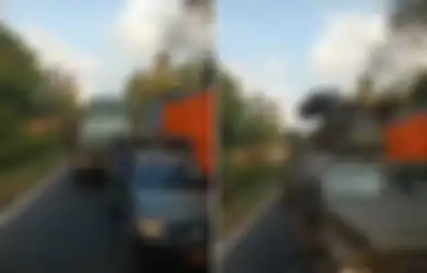 Kelewat Nekat, Sopir Truk di Lumajang Tantang Kovoi Mobil TNI Viral di Media Sosial, Polili Beberkan kronologi dan Penyelesaiannya