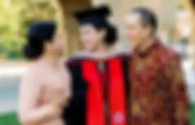 Anggun dan Ayu Banget, Intip Penampilan Maudy Ayunda Pakai Kebaya Saat Wisuda S2 di Stanford University!