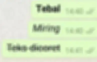 Cara Mudah Mengubah Huruf di WhatsApp Jadi Miring, Tebal, Dicoret