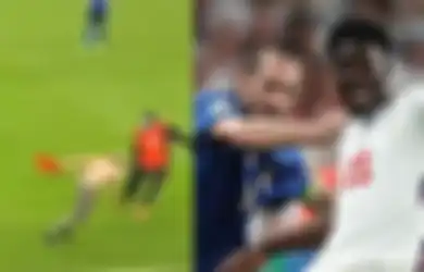 Lari Bertelanjang Dada Sampai Pertandingan Dihentikan, Ini Dia Momen Suporter Menyusup ke Lapangan di Laga Inggris vs Italia yang Tak Terekspos di Televisi