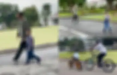 Terekam Jelas di Ingatannya Momen Menimang Jan Ethes, Begini Potret Jokowi Sepedaan Bersama Sang Cucu yang Lucunya Bikin Gagal Fokus