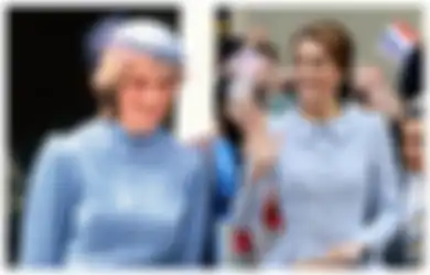 Pakai Outfit Biru, Ini 5 Fashion Kate Middleton yang Mirip Princess Diana. Menawan!
