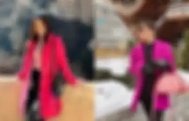 Prilly Latuconsina dan Natasha Wilona Samaan Pakai Outer Pink saat Liburan. Kece Siapa?