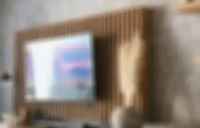 Estetik dengan Penggunaan Kayu Multipleks pada TV di Hunian Bergaya Skandinavia - Homuliving