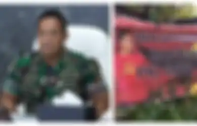 Viral Spanduk Jenderal Andika Perkasa Pakai Kaos Lambang PKI, Camat Tanah Abang Langsung Lapor Koramil, Begini Reaksi Polisi