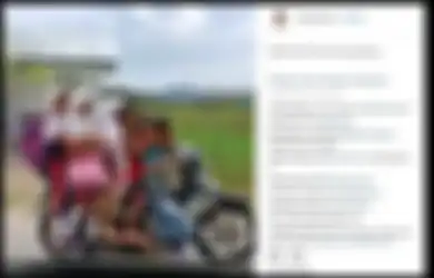 Melaju di Jalan, Satu Motor Dinaiki 6 Orang, Aksi Bocah-bocah Ini Bikin Netizen Geram, Warganet: Anaknya Siapa Ini?