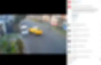 Rekaman Detik-detik Tabrakan Mobil Berwarna Kuning dan Putih Dibanjiri Komentar, Netizen: Antara Ngantuk Atau Liat HP