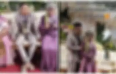 Sambil Gendong Anak, Wanita Ikut Duduk di Pelaminan, Ternyata Istri Pertama yang Sedang Temani Suami Nikahi Istri Kedua