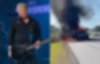 Mobil yang Dikendarai The Offspring Terbakar Di Perjalanan Ke Konser