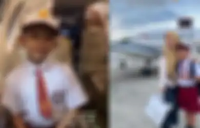'Perjuangan Tidak Mengkhianati Hasil', Duduk Anteng Pakai Dasi dan Topi Anak SD, Farel Prayoga Kini Terekam Berangkat Sekolah Diantar Jet Pribadi, Ternyata Ini Alasannya