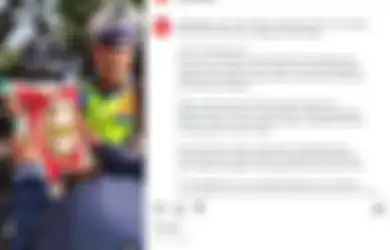 Viral Pemotor Salah Paham Dikira Akan Kena Tilang, Ternyata Polisi Beraksi Tebar Kebaikan Bagikan Hal Ini Gratis, Warganet: Auto Gugup!
