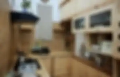 Agar Terasa Hangat, Desain Lemari Dapur Kayu Dirancang Pakai Trik Ini, 7 Foto Aplikasinya Dikulik