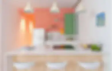 Terkejut Foto Interior Dapur Mungil Jadi Begini, Rahasianya Padu Padan Warna Cat