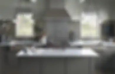 Demi Foto Desain Dapur Mungil Tampil Elegan, Dekorasi Warna Abu-abu Diberi Sentuhan Trik Begini
