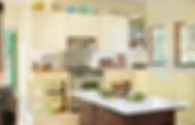 Wajah Bangga Pemilik Rumah, Desain Dapur Kecil Terasa Teduh Berkat Warna Dekorasi Tak Biasa, Foto Hasilnya Ditiru
