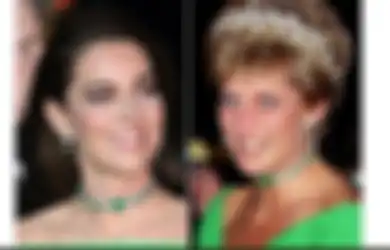 Pakai Choker yang Sama dan Dress Hijau, Intip Penampilan Kate Middleton dan Princess Diana!