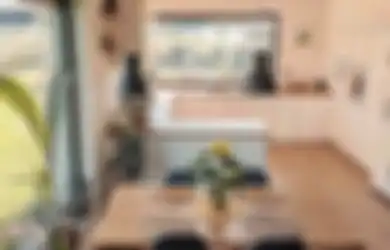 Desain Dapur Sempit Disegarkan, Foto Interiornya Lebih Dinamis di Bagian Ini