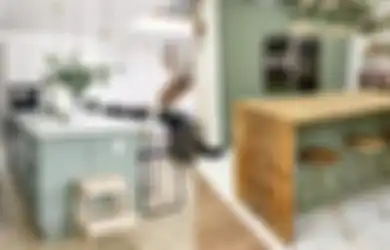 3 Foto Dapur Warna Hijau Sage, untuk Dapur Kecil juga Cocok