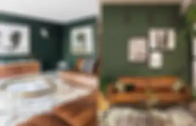 3 Foto Interior Kombinasi Warna Hijau Sage - Cokelat, Cek Tipsnya!