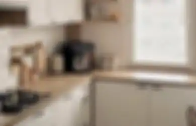 Perabot Dapur Kecil Tersusun Rapi, Kuncinya Rak Kabinet Dibuat Model Begini, Potretnya Jadi Mood Booster