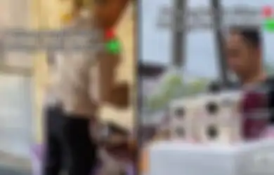 Jual Salad Buah di Pinggir Jalan Usai Pulang Kerja, Sosok Polisi Ini Viral di TikTok, Netizen Banjiri Pujian
