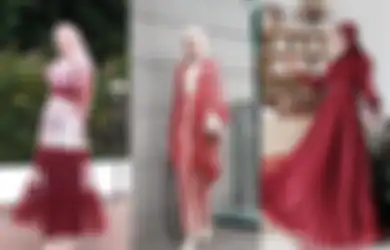5 Outfit Hijab Merah Buat Kondangan, Beda dan Jadi Pusat Perhatian