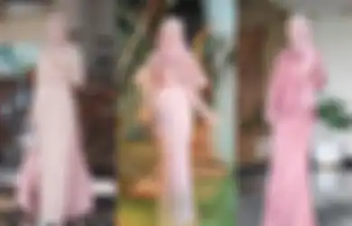 5 Outfit Dress Kondangan untuk Hijabers dengan Warna Pink Manis