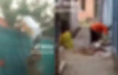 Warga Sampai Menyapu Sambil Tutup Hidung, Viral Video Istri Polisi Buang Sampah Sembarangan Gara-gara Warisan, Netizen: Astaghfirullah
