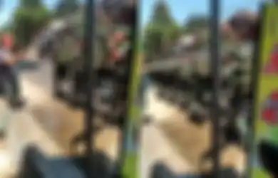 Seorang Warga Pede Siram Wajah Para Rombongan TNI yang Lewat di Kampungnya, Seret Sosok Komandan Saat Ditanya Alasannya