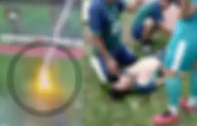 Kulitnya Sampai Meleleh Hitam Kemerahan, Ini Sosok Pria yang Terekam CCTV Tersambar Petir Saat Main Bola di Stadion Siliwangi, Saksi: Kirain Tiarap