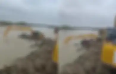 Viral Ekskavator Hanyut Terbawa Arus Banjir Saat Tambal Tanggul Jebol di Demak, Camat Bocorkan Kondisi Operatornya