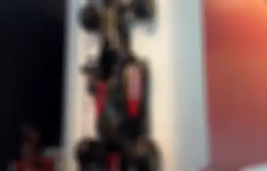 Mobil F1 Lotus Terparkir Vertikal di IIMS 2014
