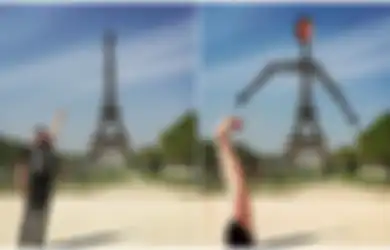 Bikin Ngakak! Editan Photoshop terhadap Pria dan Menara Eiffel Ini Sungguh Menggelikan