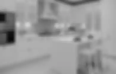 Inspirasi Desain Dapur Serba Putih, Area Memasak Sekaligus Tempat Ngopi