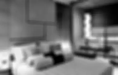 Kamar Berlimpah Cahaya dengan Kasur di Tempat Tidur Rendah, Gaya Modern dengan Sentuhan Jepang