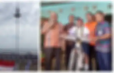 Begini Ekspresi Bahagia Joni si 'Pemanjat Tiang Bendera' saat Dapat Kiriman Sepeda dari Jokowi