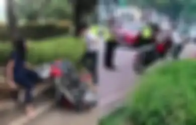 Lawan Arus, Tak Pakai Helm, dan Tak Bawa SIM-STNK, Remaja Ini Ngamuk dan Rusak Motor Sendiri saat Ditilang Polisi