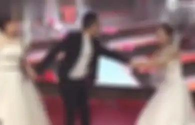 Kacau Balau, Mantan Pacar dari Mempelai Pria Datang ke Pesta Pernikahan, Pakai Gaun Pengantin, dan Minta Balikan sampai Berlutut, Buat Mempelai Wanita Langsung Turun dari Panggung