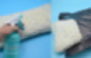 Tips n Trik Membersihkan Bantal Tanpa Dicuci, Cukup dengan Kantong Plastik Hitam dan Alkohol, Simak Caranya!