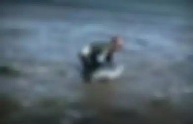 Demi Selamatkan Makhluk yang Beratnya 50 Kg dengan Teriakan Seperti Bayi, Anggota TNI Ini Sampai Jatuh Bangun untuk Kembalikan Makhluk itu ke Laut