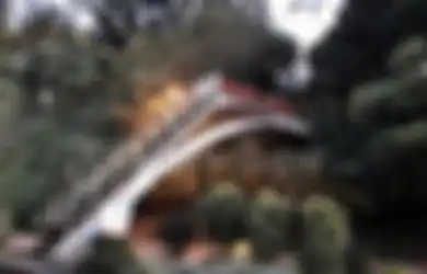 Penasaran dengan Tangga di Tengah Jalan di Riung Gunung Puncak? Ternyata Jalan Menuju Bangunan yang Megah Ini Terungkap Lewat Foto ‘Jadul’
