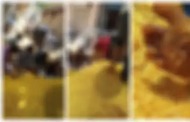 Ditaruh di Lantai dan Diinjak-injak Kaki Para Pekerjanya, Proses Pengemasan Snack Curah Ini Langsung Buat Netizen Mau Muntah, Joroknya Bukan Main!