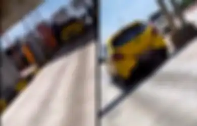 Oleng Hampir Tabrak Pembatas Jalan, Ambulans Pembawa Pasien Kritis Alami Hal Miris Gara-gara Mobil Brio Kuning, Aksi Kejar-kejaran Pun Terjadi