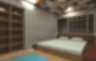 Memainkan Pola Plafon Kamar Tidur dengan Potongan Kayu, Khas Jepang!