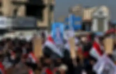 1 Tahun Peringatan Kematian Jenderal Top Iran, Rakyat Irak Turun ke Jalan, Sebut Amerika Serikat Sebagai 'Setan Besar'